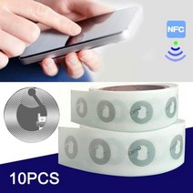 25mm 흰색 Nfc 스티커 프로토콜 Iso14443a13.56mhz 태그 213 범용 전화 및 레이블 10 개 모든 L2h3, 1560, 10개