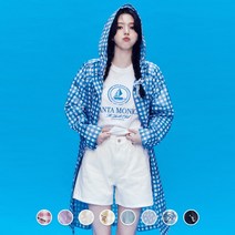 [지오다노]2024한소희 레인코트 374513 06(스카이블루네이비도트)