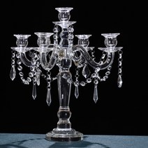 크리스탈 웨딩 촛대 식탁 장식품 캔들 워머 홀더, 01.5개 헤드 캔들 홀더 33 x 39CM