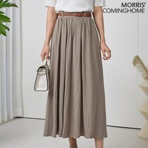 모리스커밍홈 벨티드 플레어 밴딩 스커트 M2308SK083C