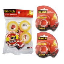 쓰리엠 스카치 다용도 테이프 583 디스펜서 + 리필 4p + 552 디스펜서 12mm x 20m 2p, 혼합색상, 1세트