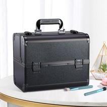 리츠센 메이크업박스 미용가방, 올블랙, 1개