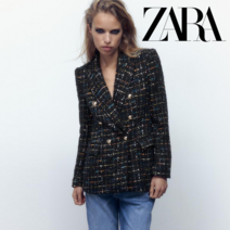 ZARA 가을/겨울 여성 슈트 더블 브레스티드 블레이저 정장자켓 8741269 401