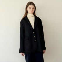 [Hackesch] Ways Button Coat_Black