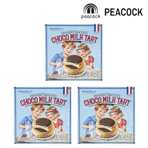 PEACOCK 피코크 초코 밀크 타르트 비스킷 225g 파티 사무실 간식 디저트