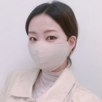 (1+1)편안한 이중원단 빨아쓰는 면 마스크(acc531), 블랙, 핑크