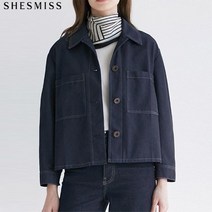 쉬즈미스 루즈핏 스티치 데님 자켓