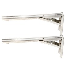 THE VEDO SHOP 2pcs 스테인레스 스틸 접이식 선반 벤치 테이블 접이식 선반 또는 브래킷 (8 10 12 14 인치), 12 인치