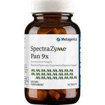 필수 효소 Metagenics SpectraZyme® Pan 9X – Bioactive Pancreatic Enzymes for Digestive Support* 90 Servi, 90.0 Servings (Pack of 1)