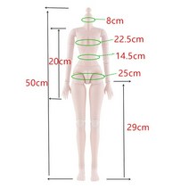구체관절인형 36/42/60cm 볼 조인트 인형 1/3 BJD 바디 엘프 메이크업 Bjd 액세서리 블루/블랙 아이즈 DIY, 05 60cm Doll Body Pink