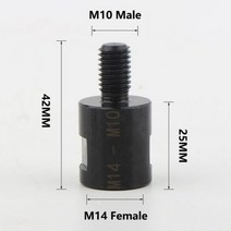 전기톱변환기 앵글 그라인더 어댑터 컨버터 M10 M14 5/8-11 스레드 연마 패드용 아르버 커넥터 톱날 구멍 톱 도구, 01 M14 To M10