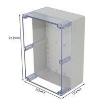 두꺼비집 배전단자 분전상자vislble 방수 야외 인클로저 투명 플라스틱 상자 전자 프로젝트 케이스 악기 전기 상자 접합 상자, 263x182x125mm