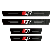 차량 시트지 4pc 자동차 로고 탄소 섬유 트렁크 도어 씰 필름 아우디 라인 A3 S1 Tt 안티 스크래치 액세서, 12 for Q7