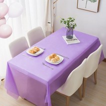 식탁보 테이블보 코스트코 플리마켓 이케아 브라이덜샤워 칠순 우산천 체커보드천 평판 손뜨개 아일랜드 방수 캠핑 미니 행사용 레이스 자수 식탁러너 엔틱 테이블크로스 2인용 원형테이블커, 자주색, 137x274cm