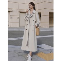 여자 봄가을 더블버튼 트렌치코트 재킷 캐주얼 미시 자켓 바바리 코트 인박카145
