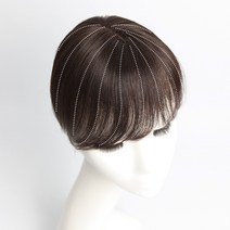 [W2071] 3D 입체커버 플러스 가르마형 정수리 부분가발 앞머리가발, 7cmx12cm(20cm), 자연갈색