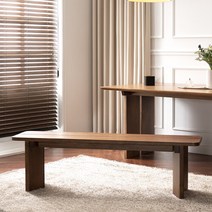 라엘 원목 6인식탁용 벤치의자(3인), 월넛