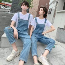 [PINK LITCHI]멜빵바지 봄여름 트렌드 커플 남성 패션 캐주얼 팬츠 Qaa422LTT425BD02