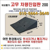 고무 차량진입판(600*600*200) 파손 깨짐NO 비교불가 코스만경사로 단독제품 /깨지지않는 고무차량진입판 /카업 방지턱, 1개