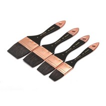 프리미엄 4pcs 다람쥐털 미술 붓 대형 워시 소프트 브러쉬 아크릴 수채화 세트, 납작한 머리