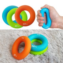 비바즈몰 실리콘 악력기 링 도넛 손가락 전완근 팔씨름 경찰 소방 악기 재활 홀드L, 50LB 블루