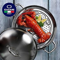 대형 대용량 큰 찜기 찜솥 전골용 분리형 인덕션 냄비, 까사니 그랜드 IH 파티팬 34cm 1개