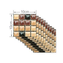 붙이는 타일 접착식 데코 바닥 셀프 시공 3D 모자이크 페이스트 자체 접착 DIY 이동식 장식 pvc 벽 도매, MSC053+15x15cm10pcs