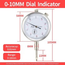자기 스탠드 다이얼 표시기 측정 프로브 다이얼 게이지 전기 자기 홀더 기본 마이크로 미터 측정 도구 시간 표시기, 10mm 다이얼 인디케이터