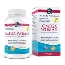 오메가 우먼 달맞이꽃 종자유 500 mg EPA 240/ DHA 160 +76 mg GLA 120 소프트젤 Nordic, 1개, 120정