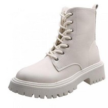 Pu 발목 부츠 두꺼운 밑창 바이크 오토바이 숏 가을 겨울 신발 고딕 Ytmtloy Cros 묶인 Botines De Muje