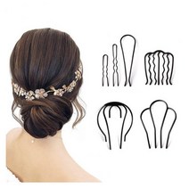 U핀 머리핀 올림머리핀 헤어핀 고정핀 헤어 고정 올림 머리 핀 뒤 꽂이 유핀 머리고정핀 KK358, 4.6핀고정핀, 1개