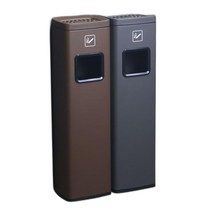 철제쓰레기통 사무용 야외 실내 스텐 휴지통 재털이, 강화모델 - 무광블랙(재떨이+쓰레기통)