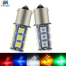 2X DC12V P21W 1156 BA15S 5050 18 SMD LED 전구 차량용 라이트 턴 시그널 백업 리버스 테일 램프 화이트, 04 WHITE_01 1156 BA15S