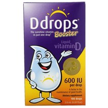 Ddrops 부스터 액상 비타민D3 600IU 2.8ml(0.09fl oz), 1개