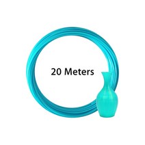 3D 프린터 펜 재료 LeoPlas 1.75mm 10 및 20 미터 유연한 소프트 TPU 필라멘트 샘플 소모품 인쇄 용품 고무 소재, [20] Turquoise 20m 60g