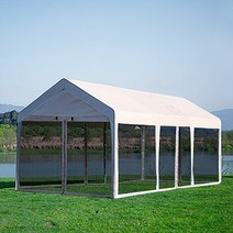 캐노피 천막 몽골 텐트 포장마차 그늘막 3x6M, 3)3X6 프레임+천장 베이지+모기장 천막