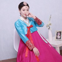 전통한복 결혼식 한복 퓨전 웨딩 신부 여성 전통 의상 무용 공연 저고리 드레스 89