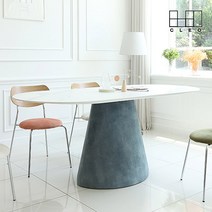 끌레오 제이콥 패브릭 8인용 타원형 포세린 세라믹 식탁 테이블 1800 CL458, A타입-화이트 세라믹, 애쉬블루