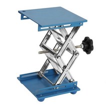 유압리프트 스테인레스 스틸 산화알루미늄 실험실 리프팅 플랫폼 스탠드 가위 랙 150x150x250mm 100x100x16, 01 150x150x250 Blue