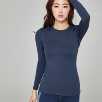 제인코트 (NC부천점) 여성 요가복 롱 슬리브 긴팔 티셔츠 UNA3406-번트네이비