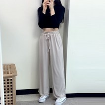 쿨팬츠 스판밴딩 찰랑와이드팬츠