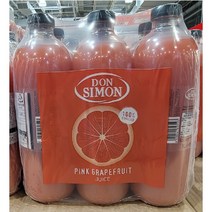 돈시몬 자몽주스 1Lx6 코스트코 100%프로 착즙쥬스 에이드베이스 핑크 홍자몽 음료수, 1L, 6개