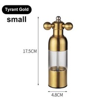 업소용 곡물분쇄기 스테인레스 스틸 후추 밀 수동 소금과 그라인더 커피 참깨 향신료 가제트 홈 주방 도구, 06 small gold