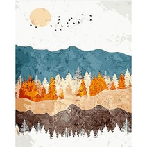 유쾌한컴퍼니 DIY 유화그리기 명화그리기 세트 40X50 200종 1+1, A-234 가을 산 풍경
