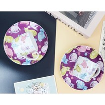 행남자기 뉴세비앙 퍼니캣츠 머그컵 다과세트 2인조 4pcs
