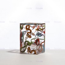 이탈리아 셀레티Toiletpaper 유리 꽃병 크리에이티브 개성 트렌드 컵 디자인 선물 장식, 스네이크-M