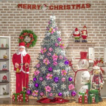 270cm 엔젤핑크 눈꽃 트리 풀세트 완제트리 대형트리