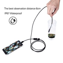 5.5/7.0mm 내시경 카메라 IP67 방수 USB 안 드 로이드 유연한 검사 Borescope 전화 PC 6led 조정 가능, 02 5.5mm_03 2M
