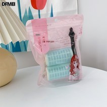 매직신기 자가 접착 고정 에어 앞머리 롤 슬로우 볼륨 앞머리 셋팅 클립 매직기 라지 사이즈, 더블레이어라이트블루작은2팩, 하나