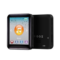 MP3 음악 플레이어 외부 재생 워크맨 MP4 컴팩트 휴대용 미니 스크린 P4 삽입 가능 카드 녹음 다기능, Black Plastic button_8GB